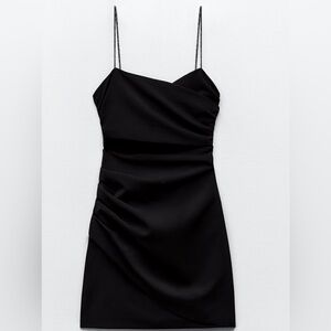 ZARA Black sparkle strap mini dress